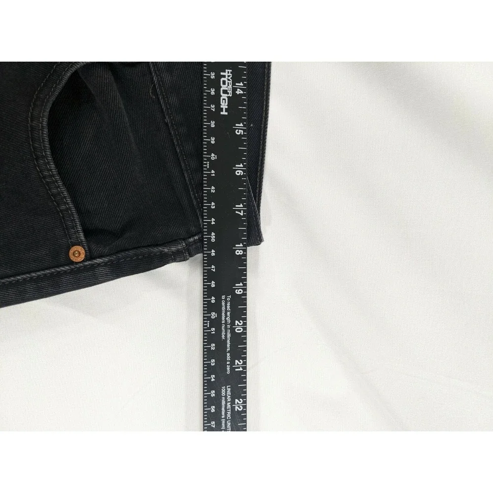 Levi's‎ 501 XX Button-Fly Straight Leg Black Denim Jeans 36x34 True to Size